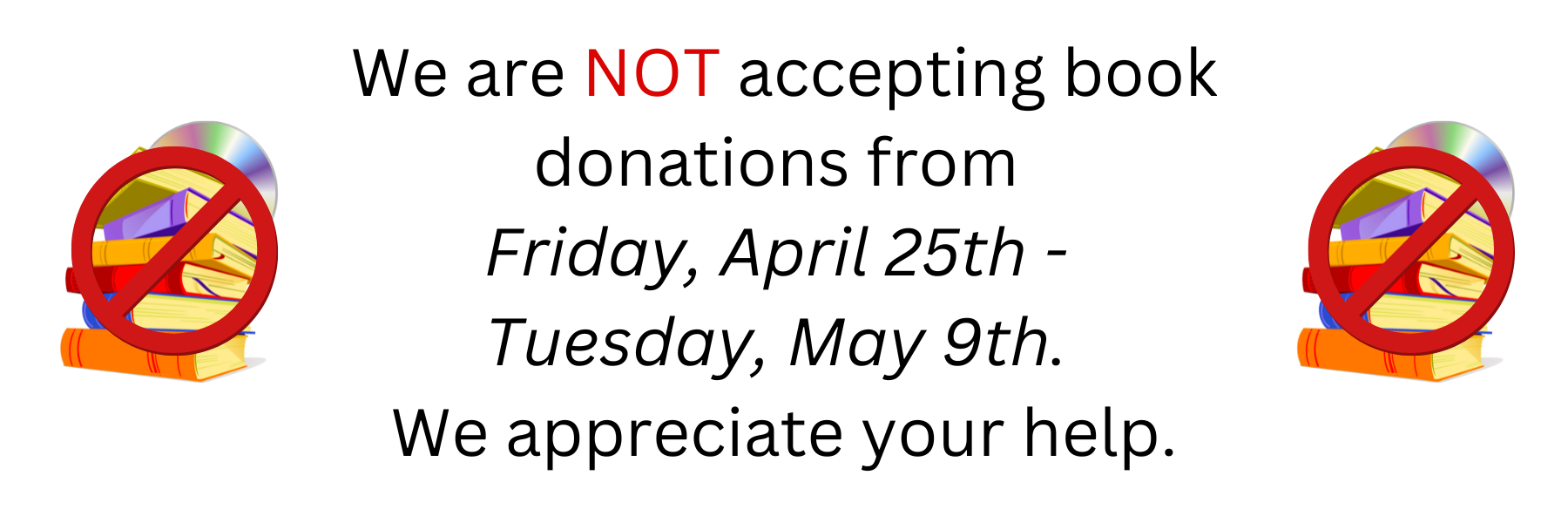 No donations!